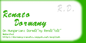 renato dormany business card